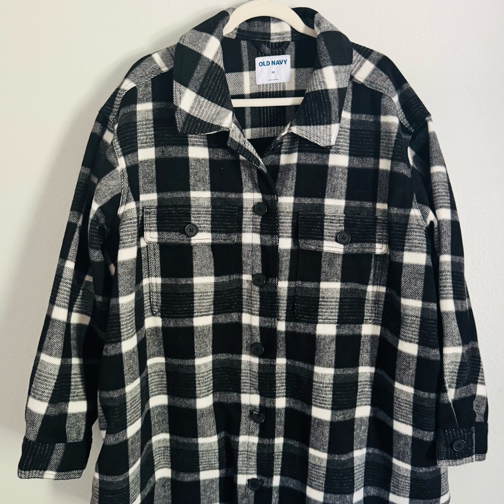 Old Navy Plaid Soft-Brushed Utility Shacket